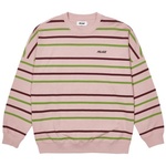 Thumbnail STRIPE DROP SHOULDER CREW PINK one color
