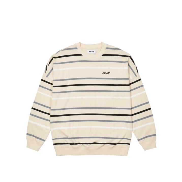 Thumbnail STRIPE DROP SHOULDER CREW STONE one color