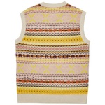Thumbnail FAIRISLE KNIT VEST BROWN one color