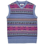Thumbnail FAIRISLE KNIT VEST PURPLE one color