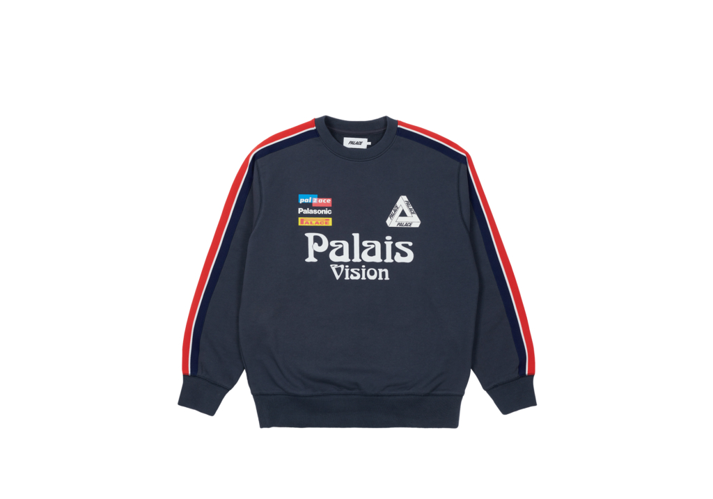 Flag Stripe Crew Navy - Spring 2022 - Palace Community