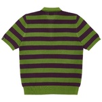 Thumbnail STRIPE MESH POLO GREEN / PURPLE one color