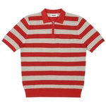 Thumbnail STRIPE MESH POLO RED / GREY one color