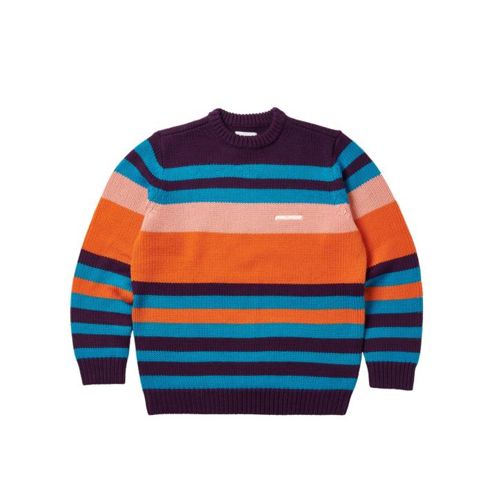 Thumbnail HEAVY STRIPE KNIT ORANGE one color
