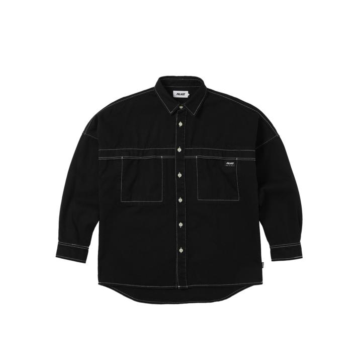 Thumbnail STITCH UP DROP SHOULDER SHIRT BLACK one color