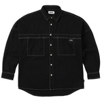 Thumbnail STITCH UP DROP SHOULDER SHIRT BLACK one color