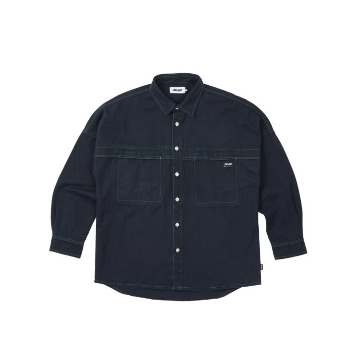 Thumbnail STITCH UP DROP SHOULDER SHIRT NAVY one color