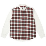 Thumbnail CHECK PANEL CHAMBRAY SHIRT WHITE one color
