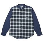 Thumbnail CHECK PANEL CHAMBRAY SHIRT INDIGO one color