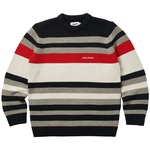 Thumbnail HEAVY STRIPE KNIT NAVY one color