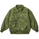 Thumbnail HEAVY CANVAS BOMBER JACKET THE DEEP GREEN one color