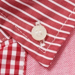 Thumbnail PATCHWORK STRIPE SHIRT RED one color