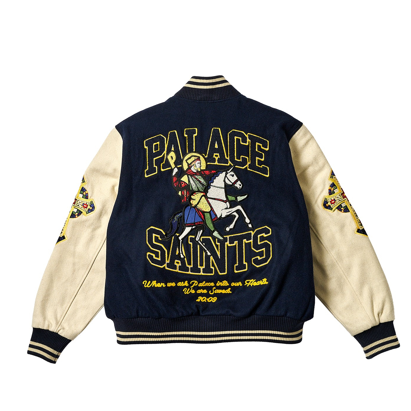 Thumbnail PALACE SAINTS VARSITY JACKET NAVY one color