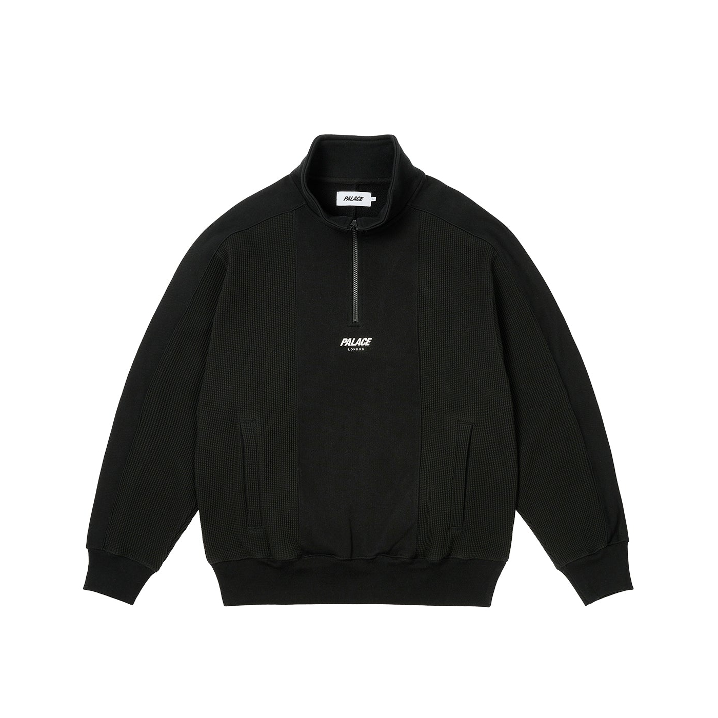 Thumbnail WAFFLE ON 1/4 ZIP BLACK one color