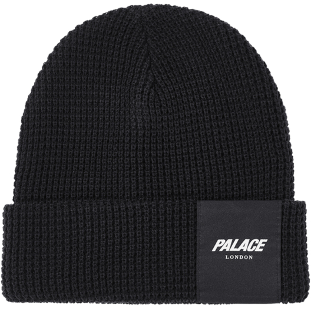 Thumbnail PALACE LONDON WAFFLE BEANIE BLACK one color