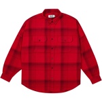Thumbnail BRUSHED FLANNEL DROP SHOULDER SHIRT RED one color