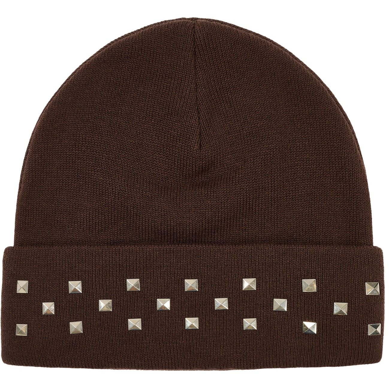 Thumbnail EMOTIONAL STUDDED BEANIE BROWN one color