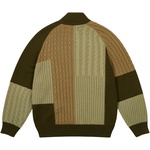 Thumbnail PATCHWORK ZIP KNIT THE DEEP GREEN one color