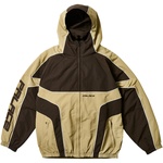 Thumbnail PIPED HOODED SHELL JACKET BROWN one color