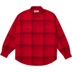 Thumbnail BRUSHED FLANNEL DROP SHOULDER SHIRT RED one color