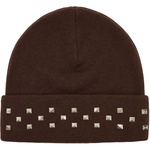 Thumbnail EMOTIONAL STUDDED BEANIE BROWN one color