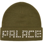 Thumbnail EMOTIONAL STUDDED BEANIE THE DEEP GREEN one color