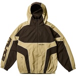 Thumbnail PIPED HOODED SHELL JACKET BROWN one color