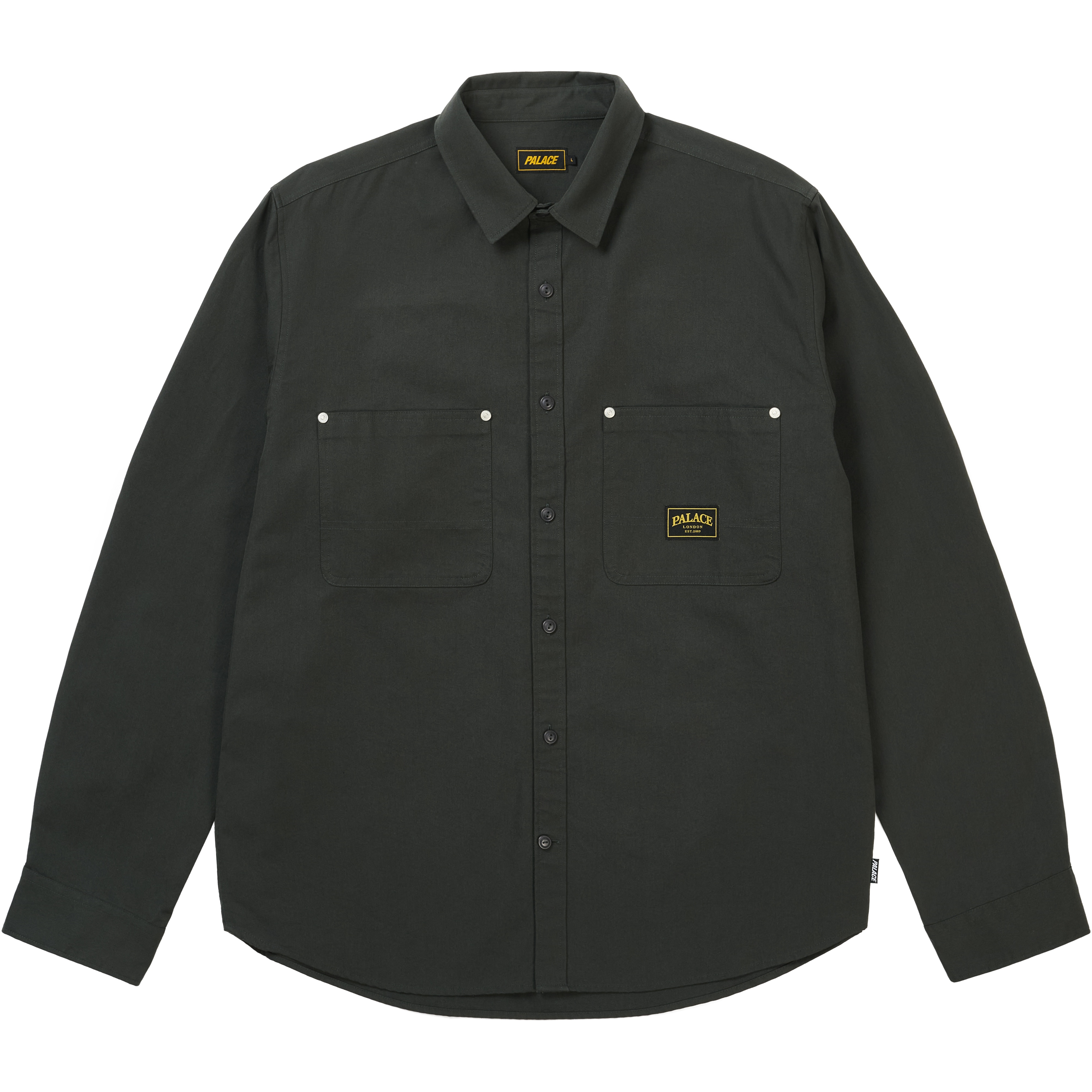 Palace COTTON TWILL OVERSHIRT WASHED BLACK