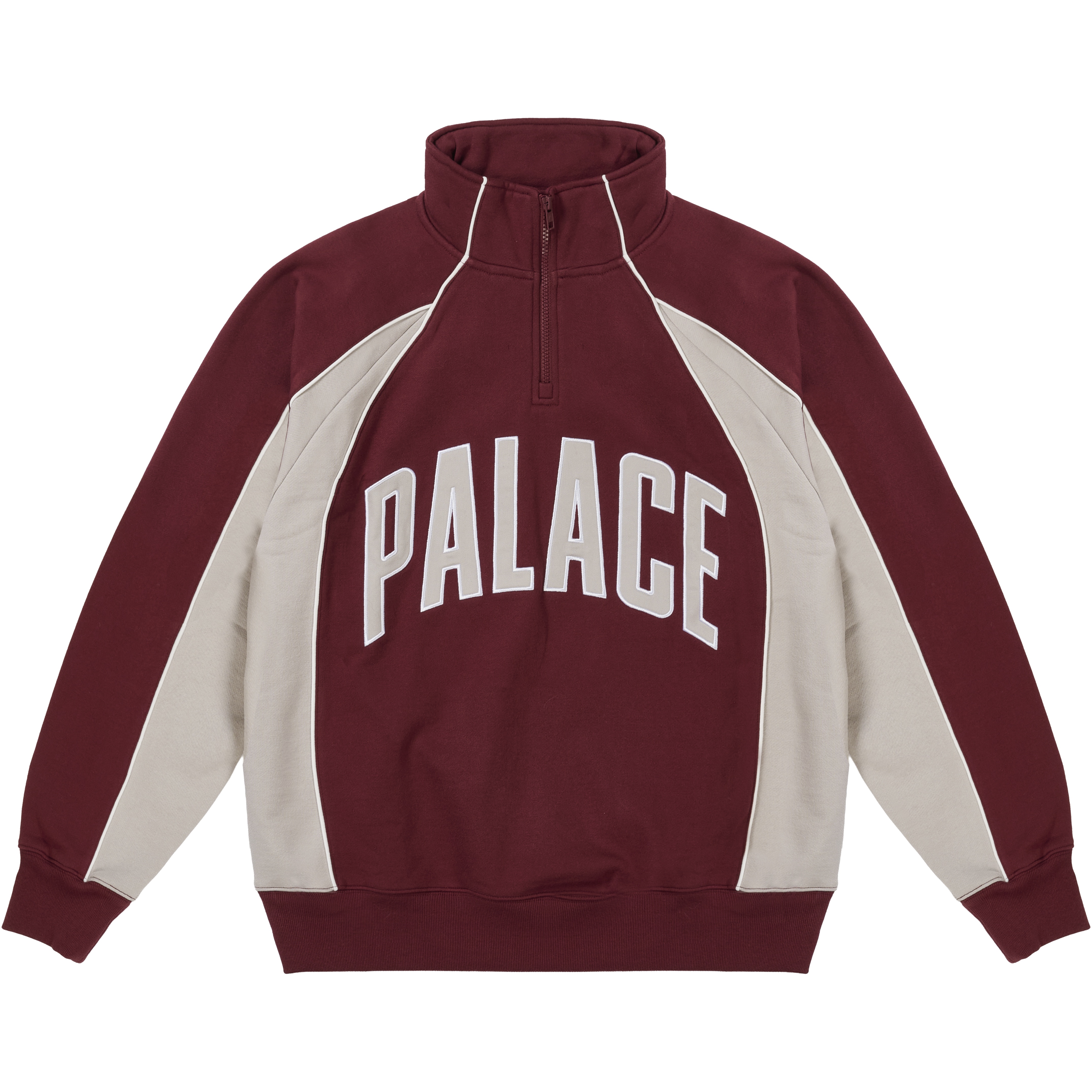 Palace COURTSIDE 1/4 ZIP TAWNY PORT / CONCRETE GREY