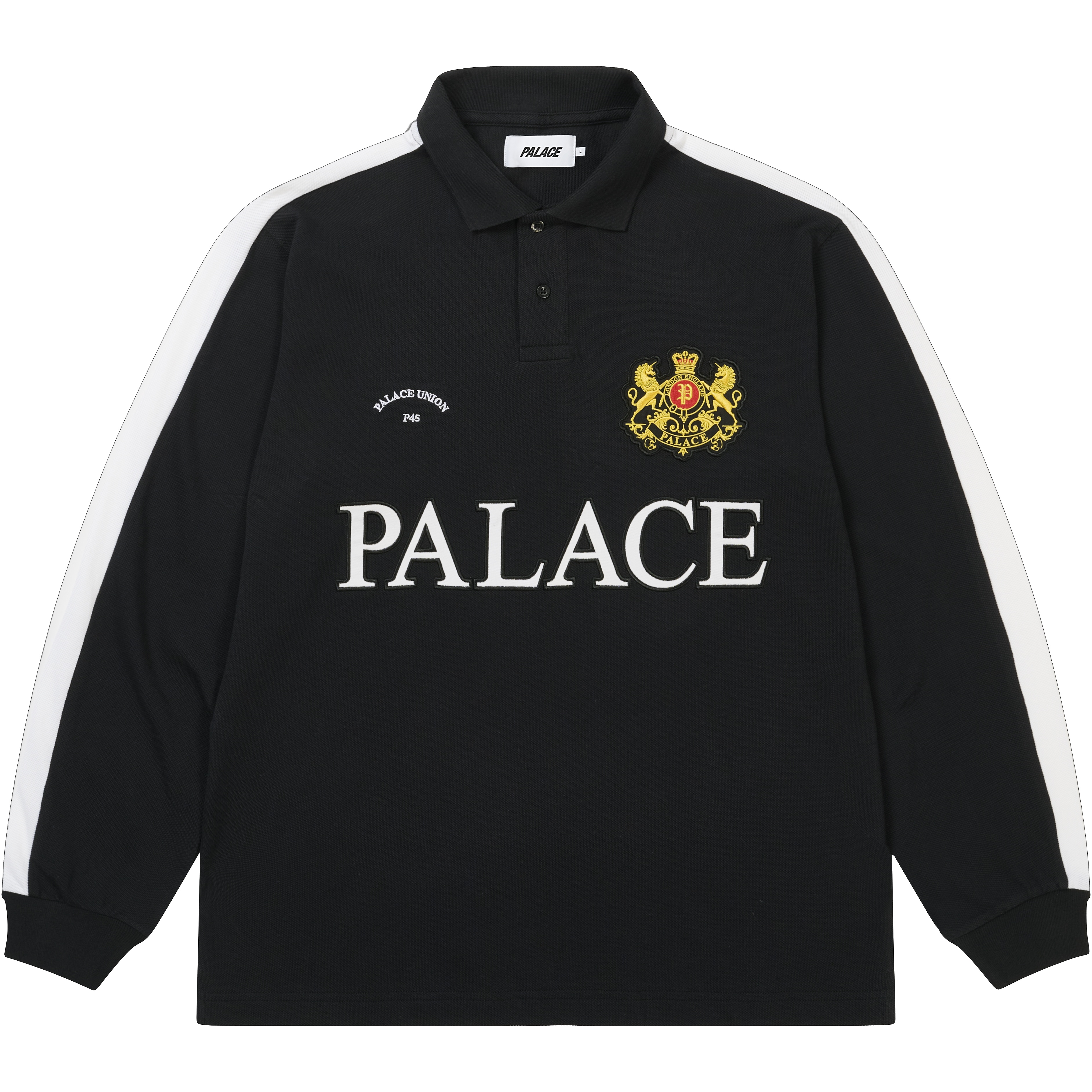 Palace ESTABLISHED LONGSLEEVE POLO BLACK