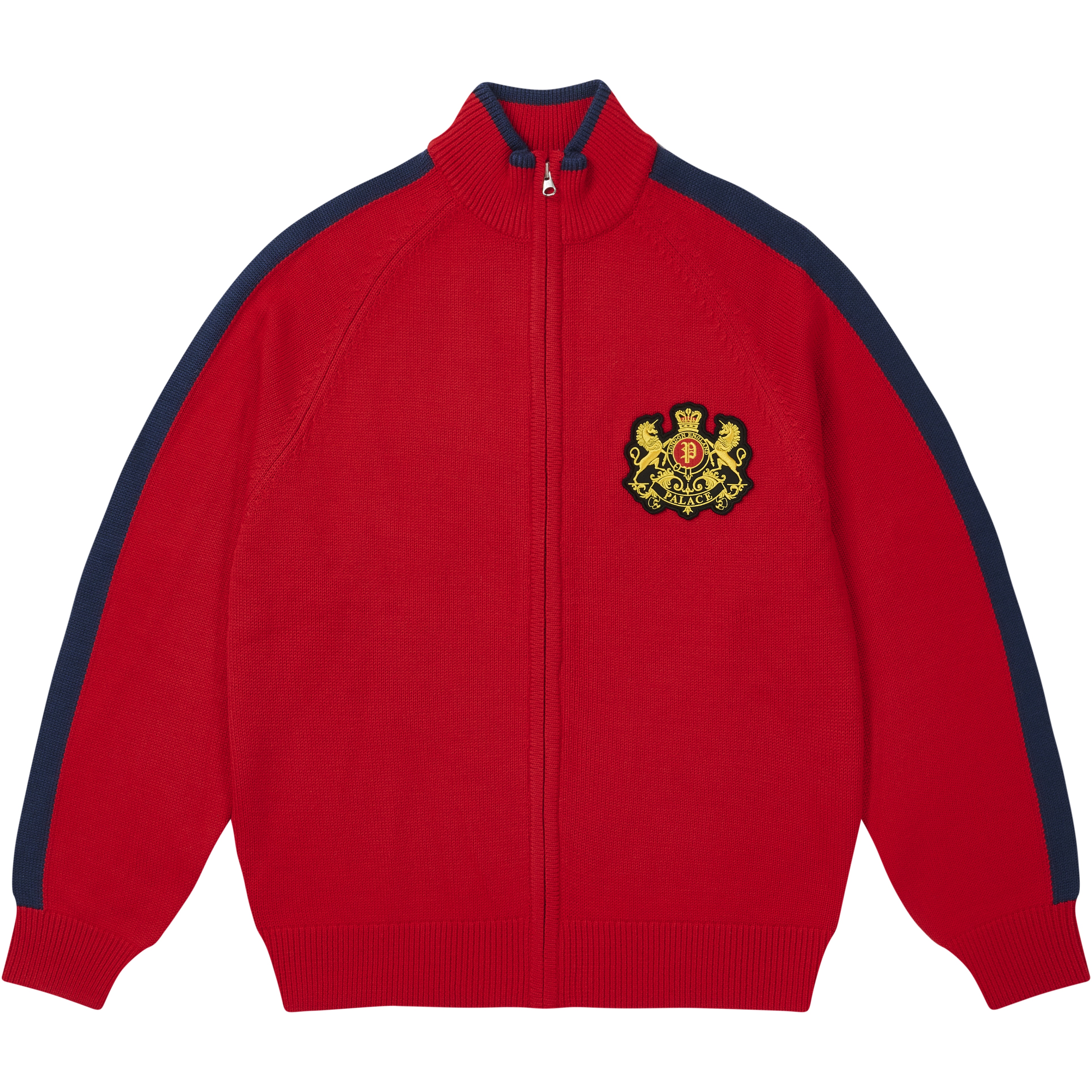 Palace ESTABLISHED ZIP FUNNEL KNIT TRUEST RED