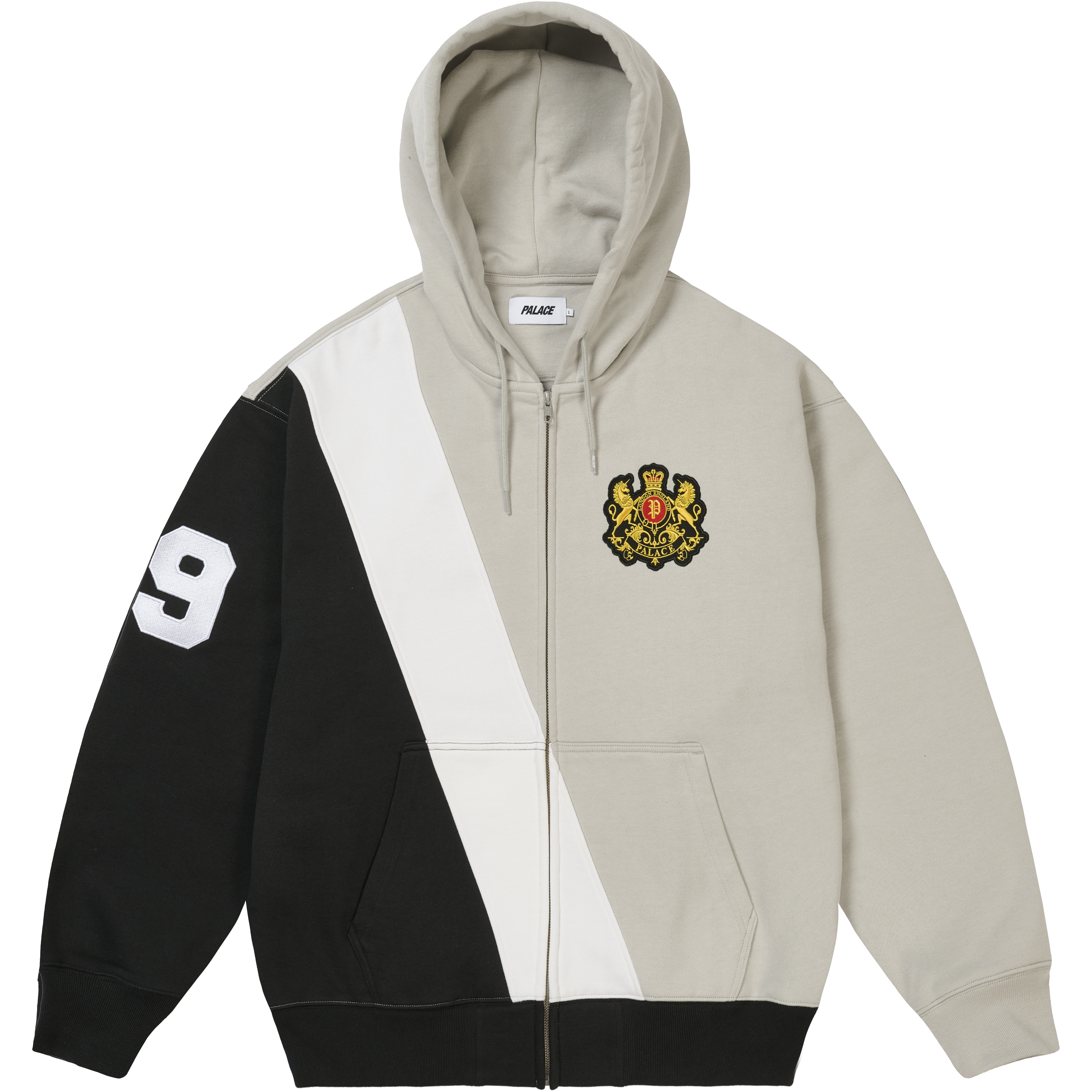 Palace ESTABLISHED ZIP HOOD GREY