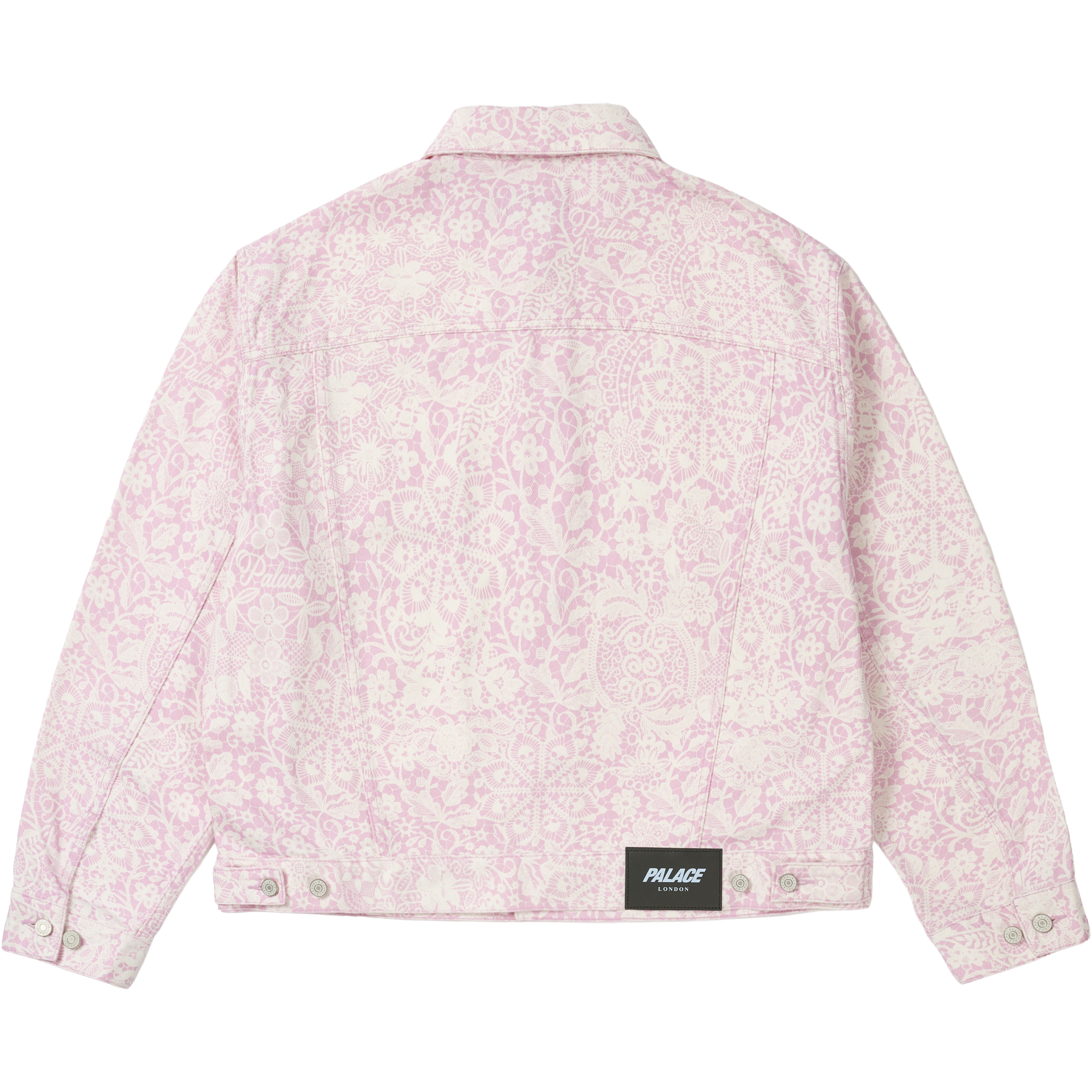 Thumbnail LACE BLEACHED DENIM JACKET PINK DENIM one color