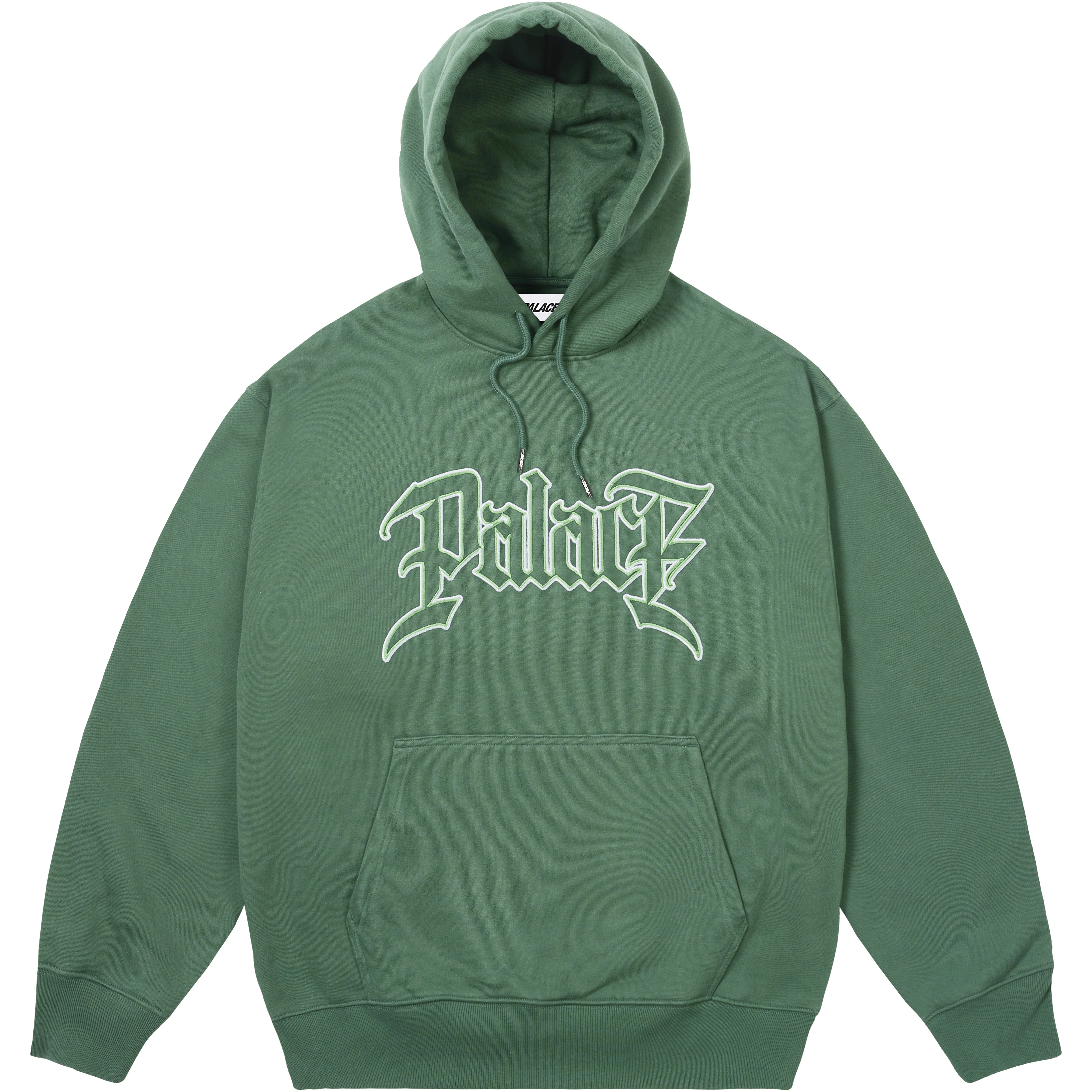 Palace LE SCRIPT HOOD RACEY GREEN