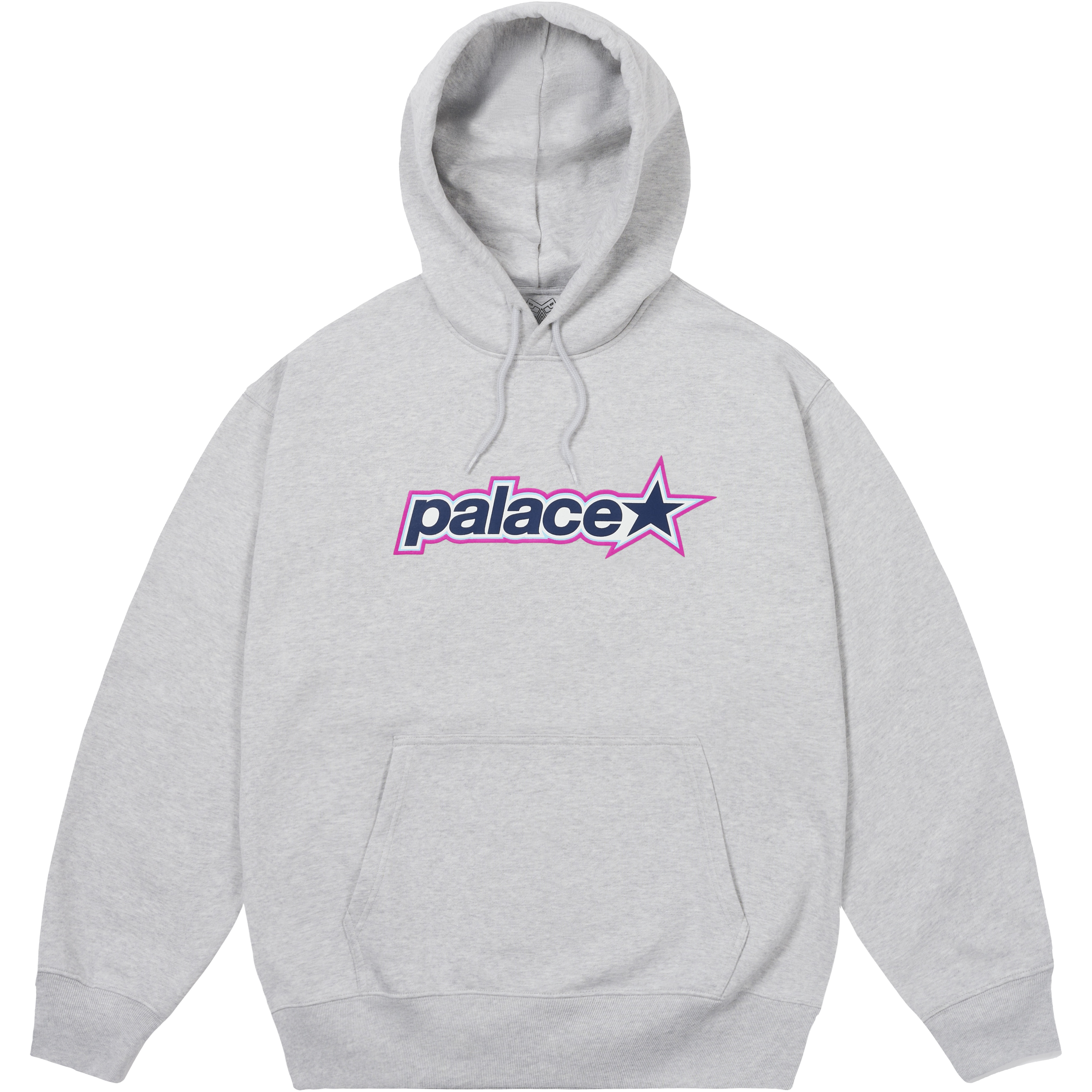 Palace P STAR HOOD GREY MARL