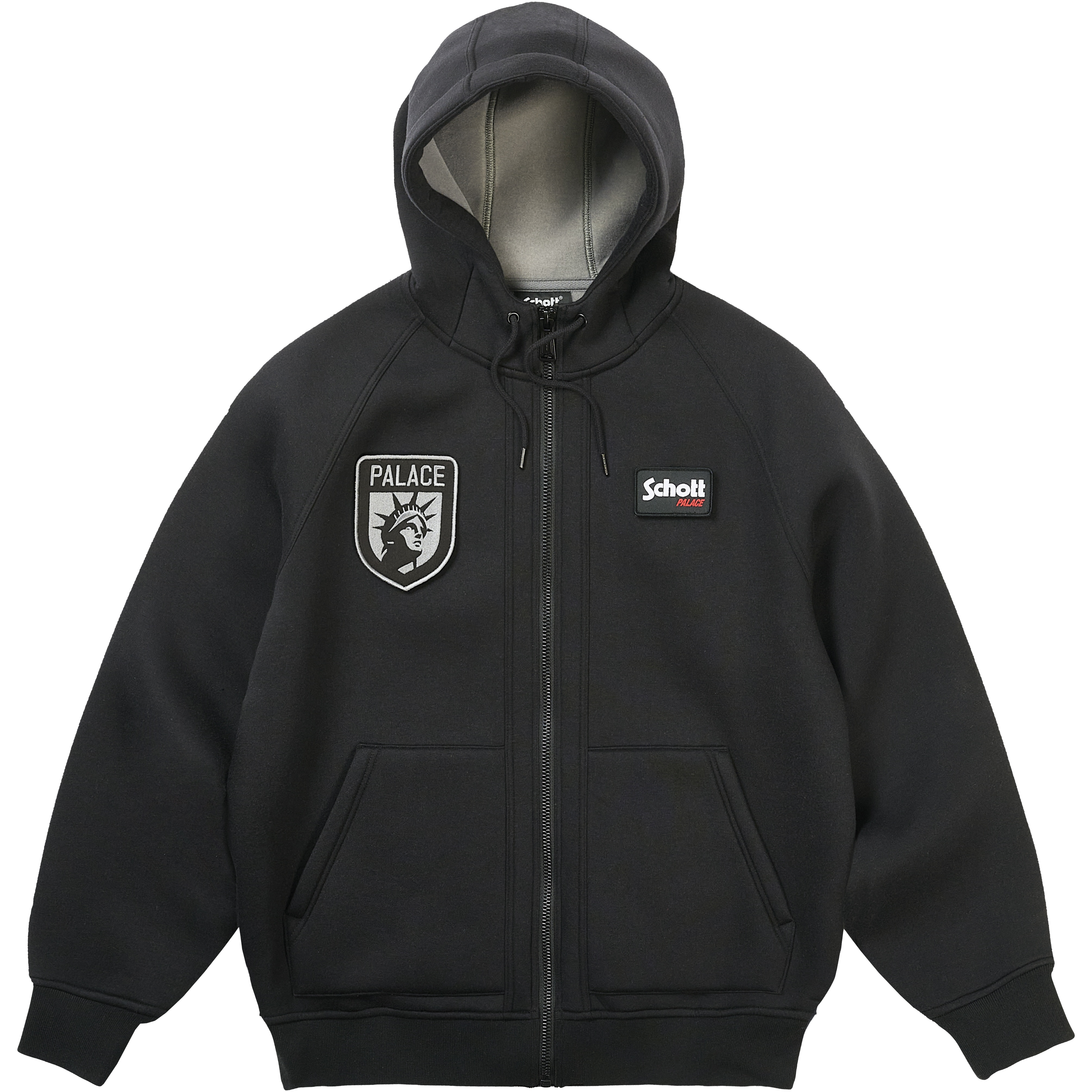 Palace PALACE SCHOTT BONDED FLEECE HOOD BLACK