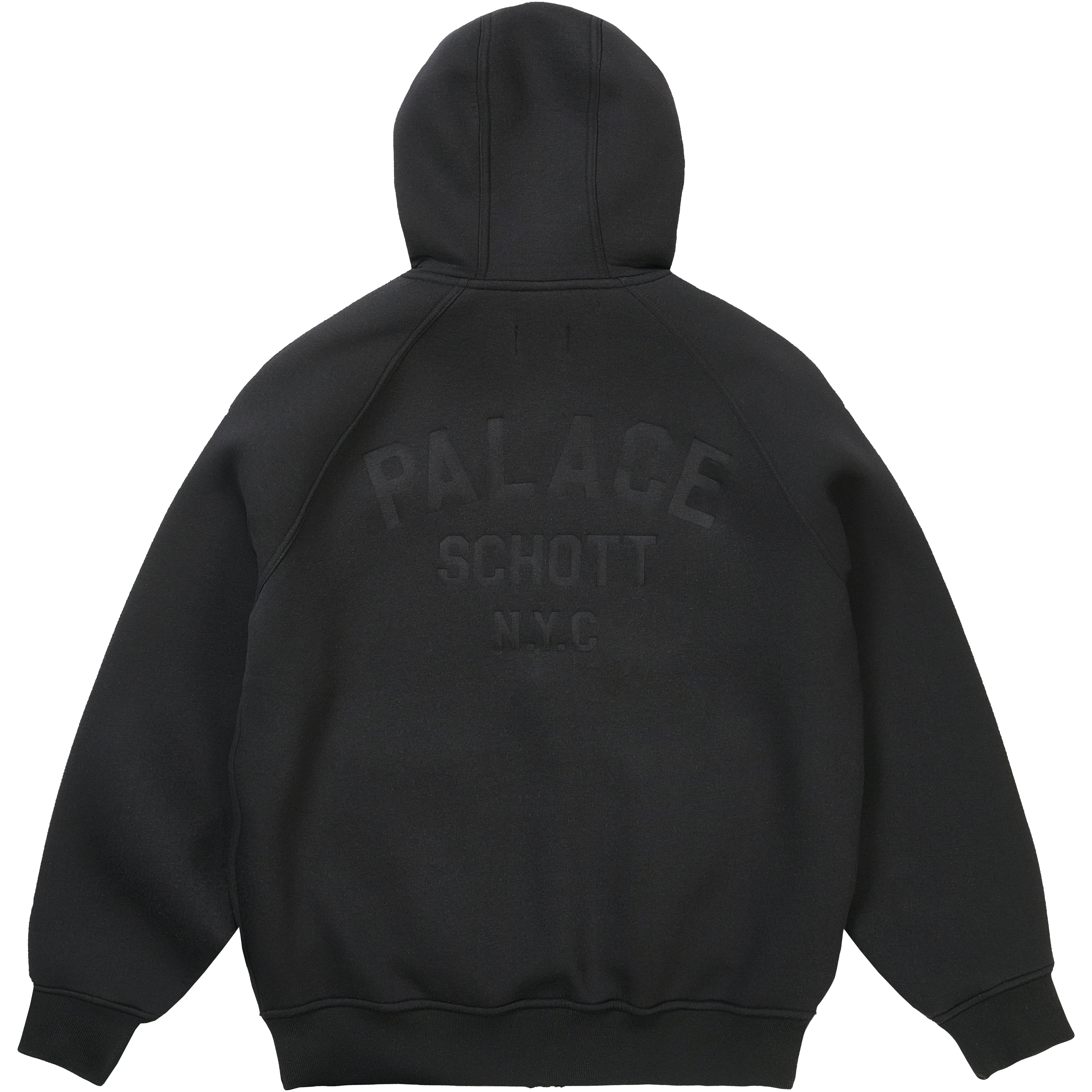 Thumbnail PALACE SCHOTT BONDED FLEECE HOOD BLACK one color