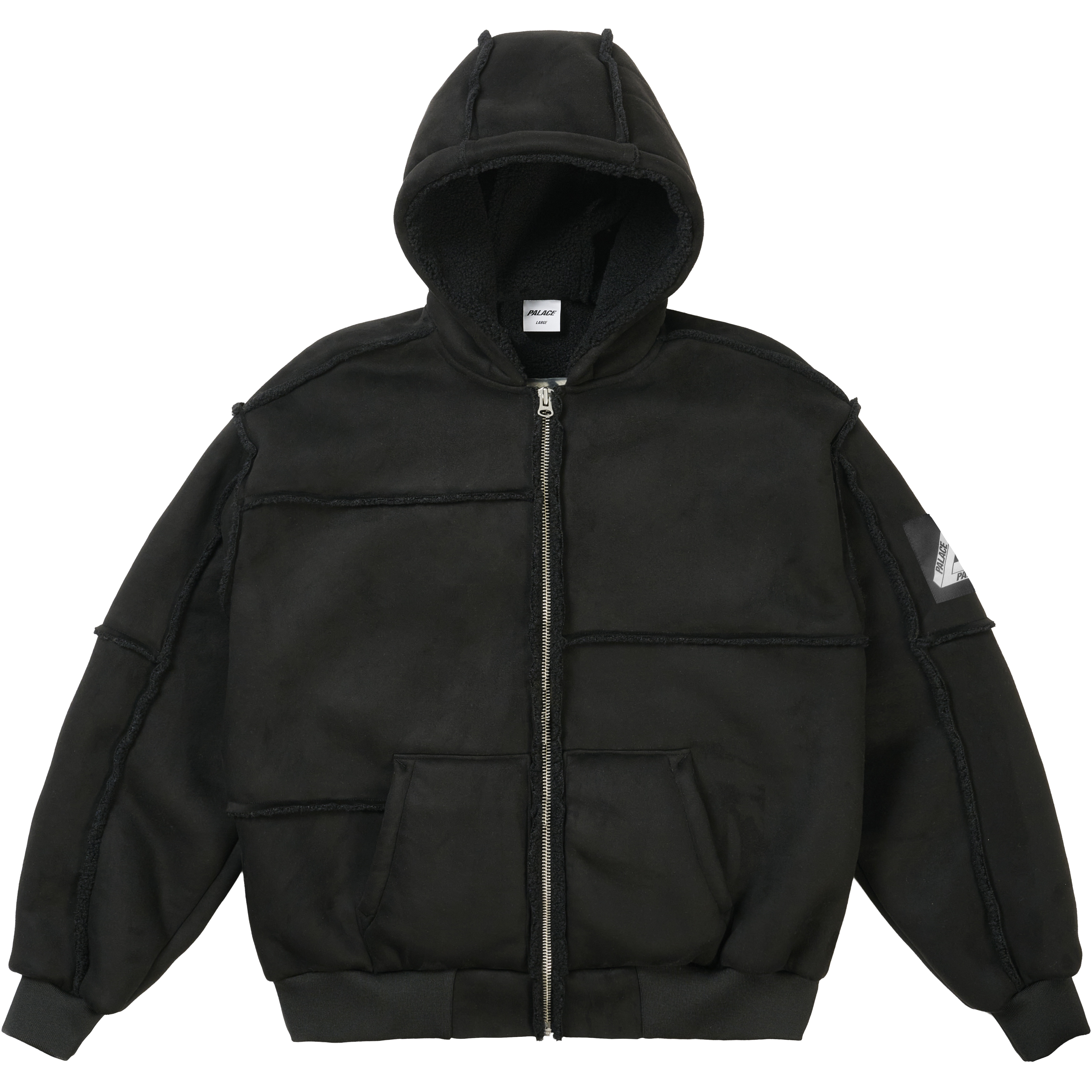 Palace PATCH ME UP SHEARLING JACKET BLACK