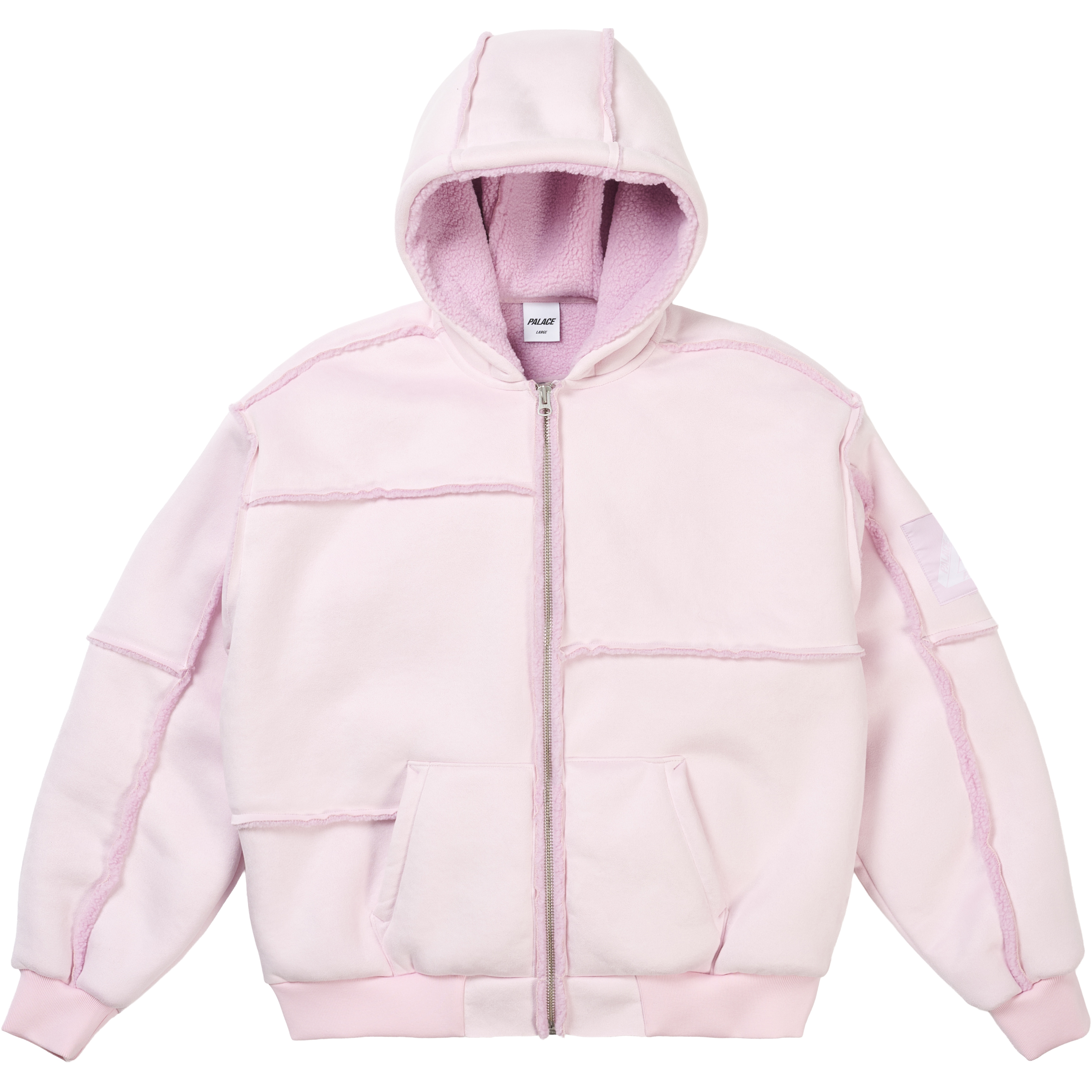 Palace PATCH ME UP SHEARLING JACKET SWEET PINK