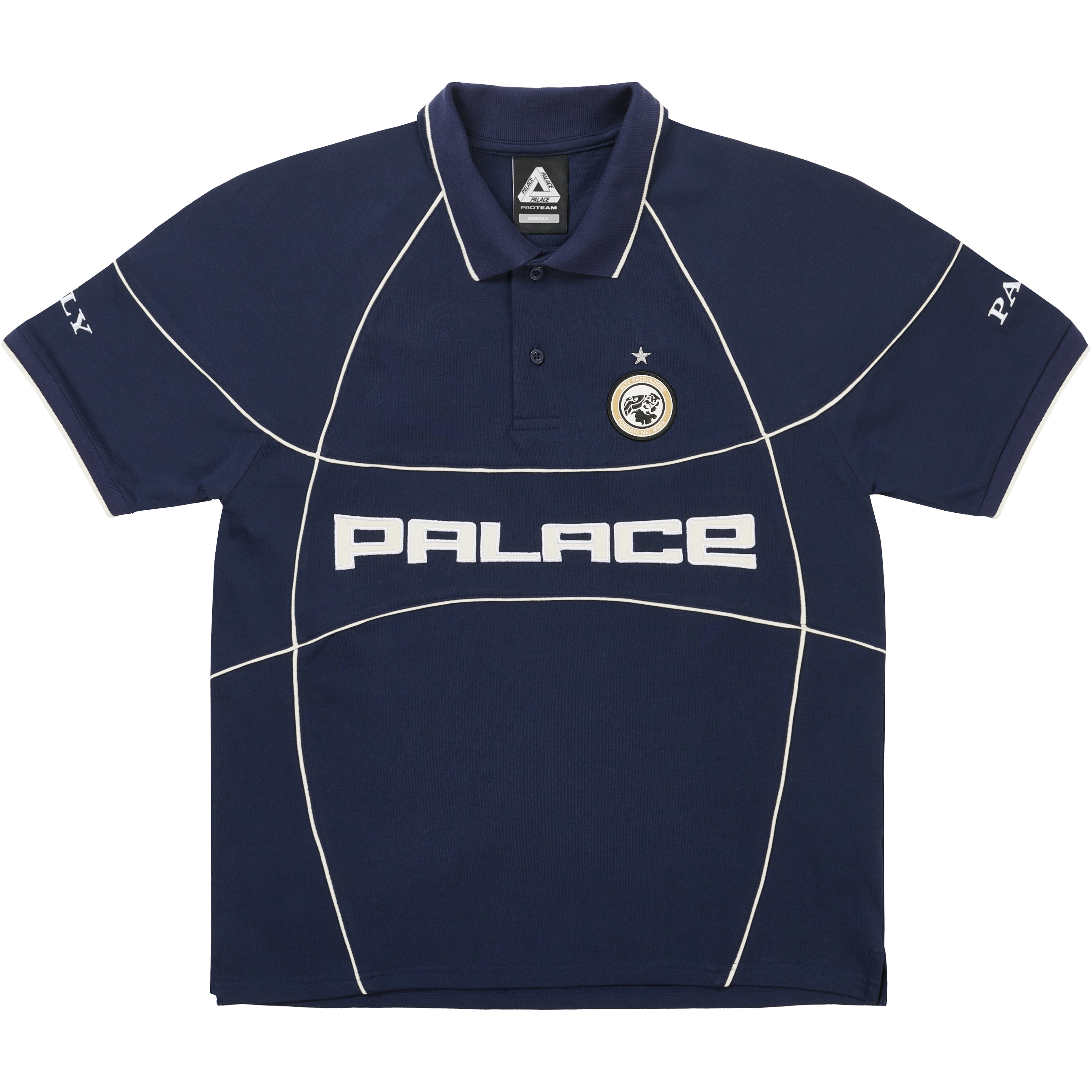 Palace PRO TEAM PIPED POLO NAVY