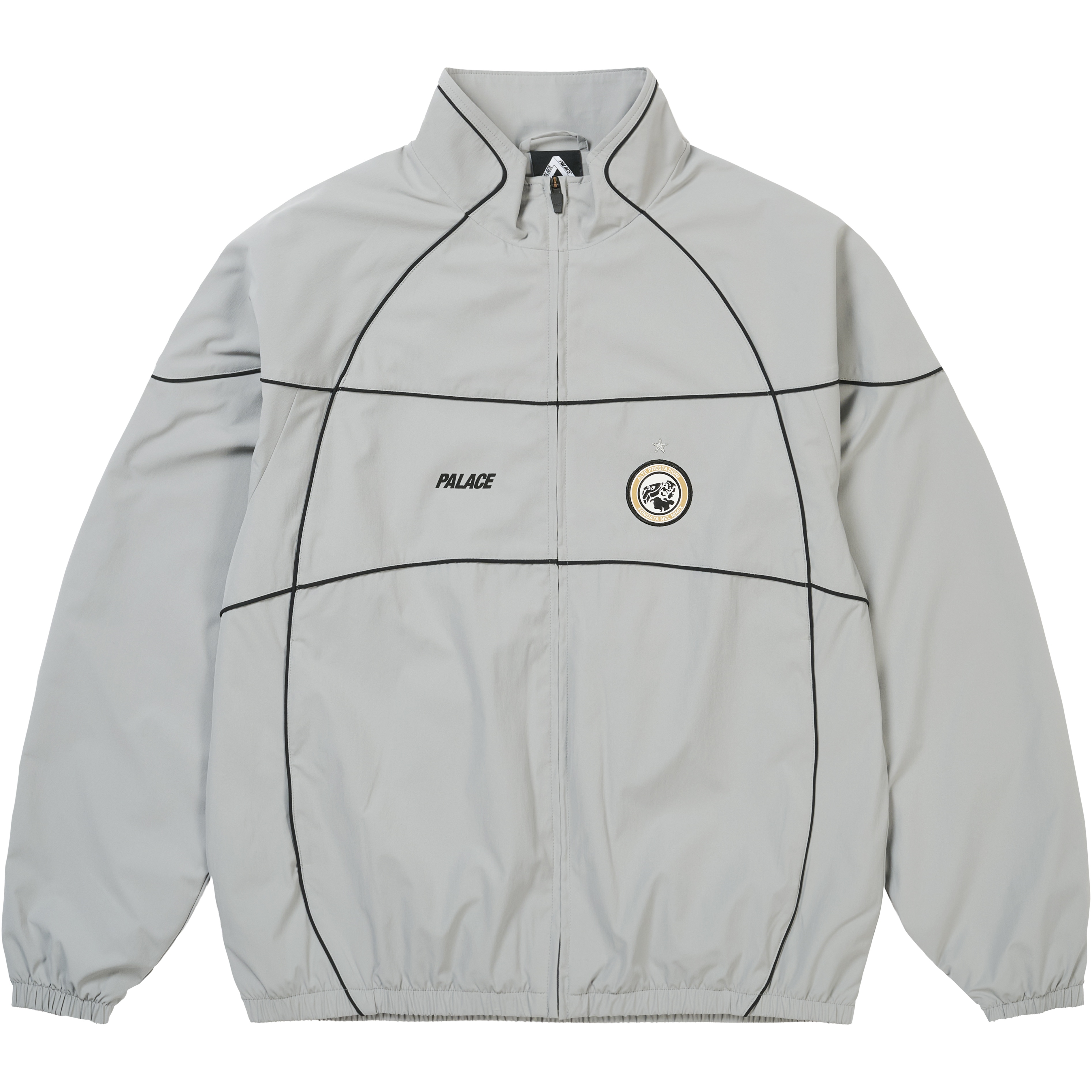 Palace PRO TEAM PIPED SHELL JACKET GREY