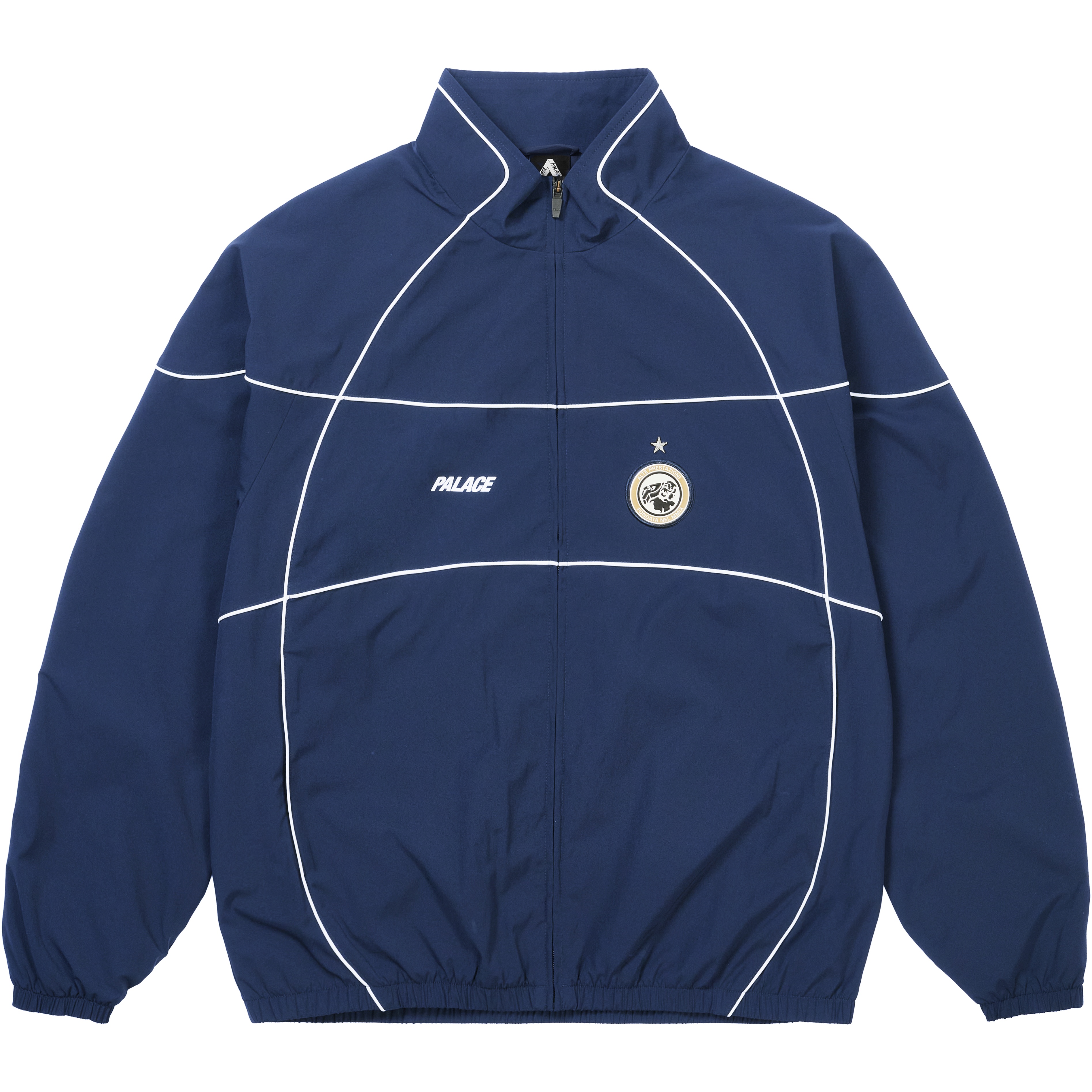 Palace PRO TEAM PIPED SHELL JACKET NAVY
