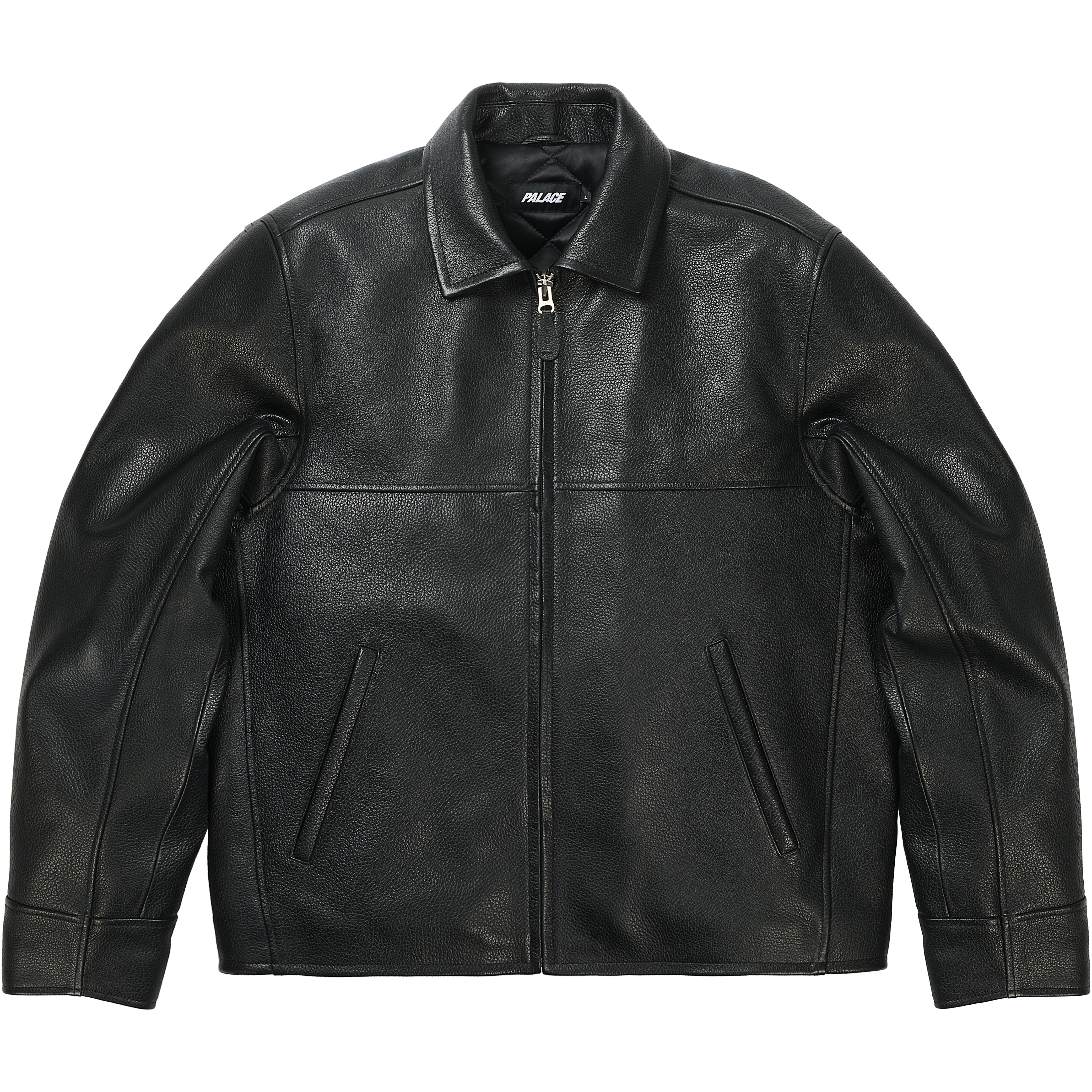 Palace SMOKED LEATHER JACKET BLACK