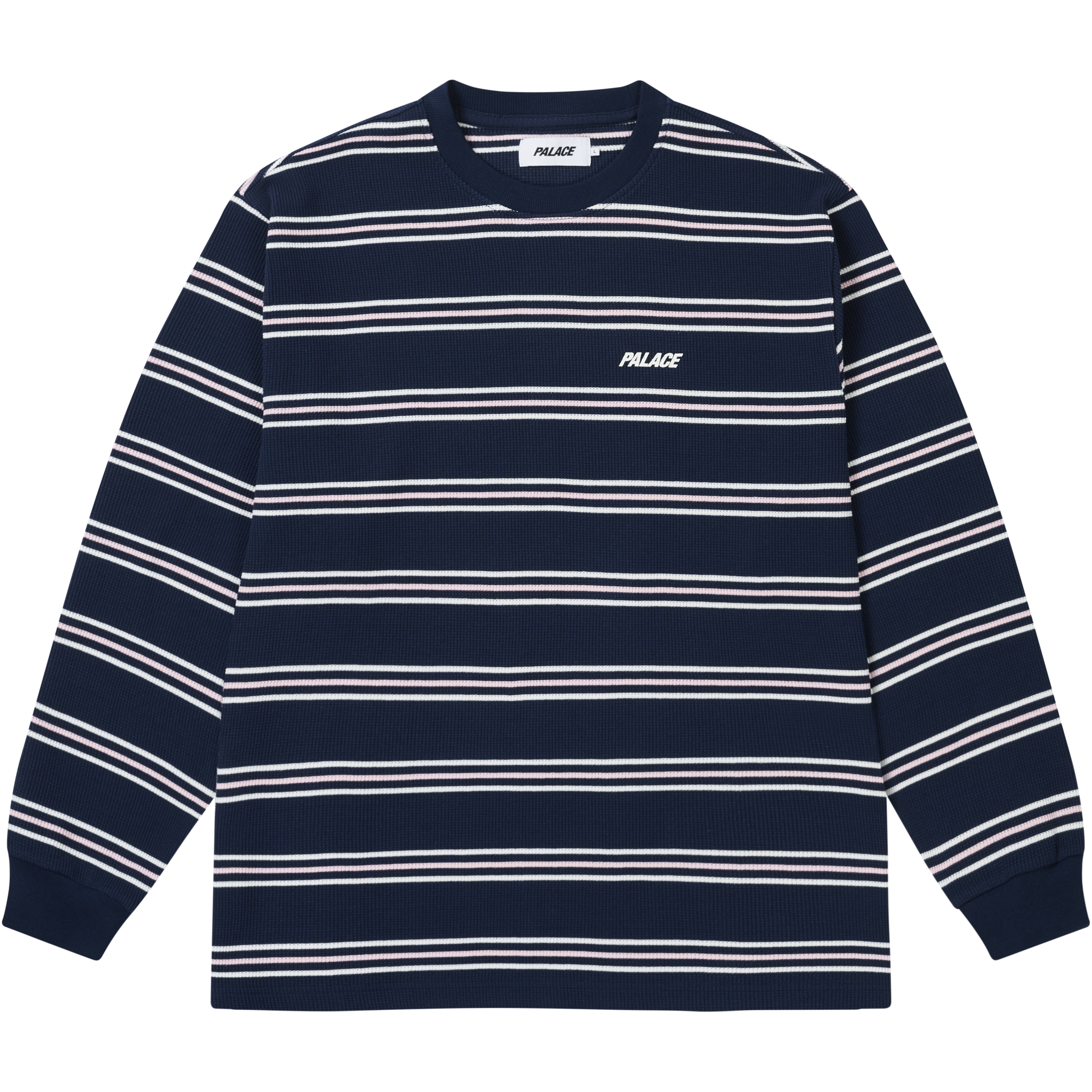 Palace TRIO STRIPE LONGSLEEVE NAVY