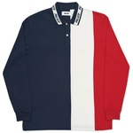 Thumbnail VERTICAL TRI STRIPE L/S POLO NAVY / WHITE / RED one color