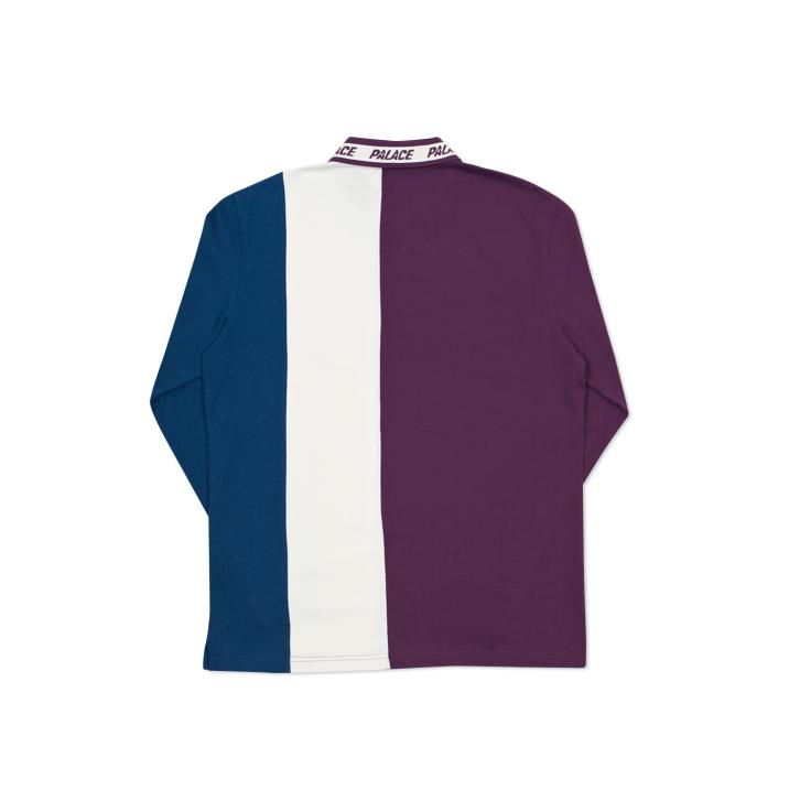 Thumbnail VERTICAL TRI STRIPE L/S POLO PURPLE / WHITE / TEAL one color