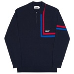 Thumbnail ANGLE STRIPE ZIP KNIT BLACK one color