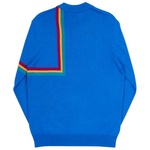 Thumbnail ANGLE STRIPE ZIP KNIT BLUE one color