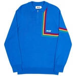 Thumbnail ANGLE STRIPE ZIP KNIT BLUE one color