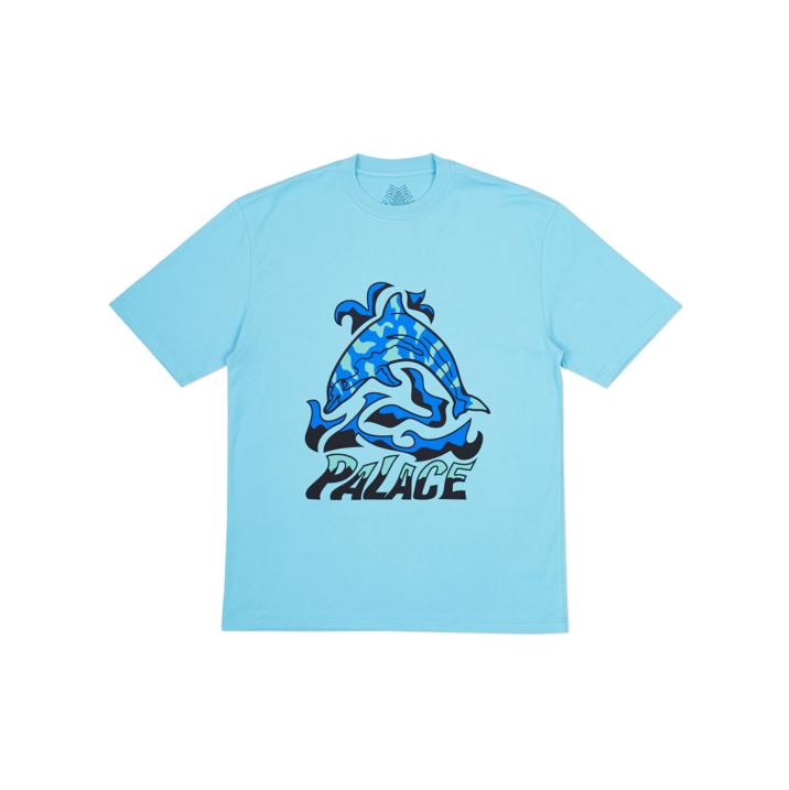 SKETCHY DOLPHIN T-SHIRT AQUA BLUE one color